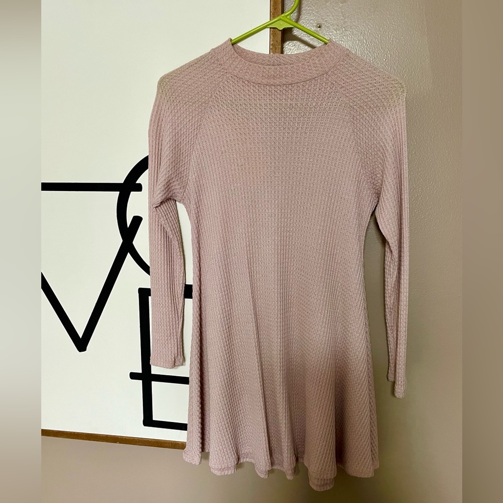 Blush pink sweater dress